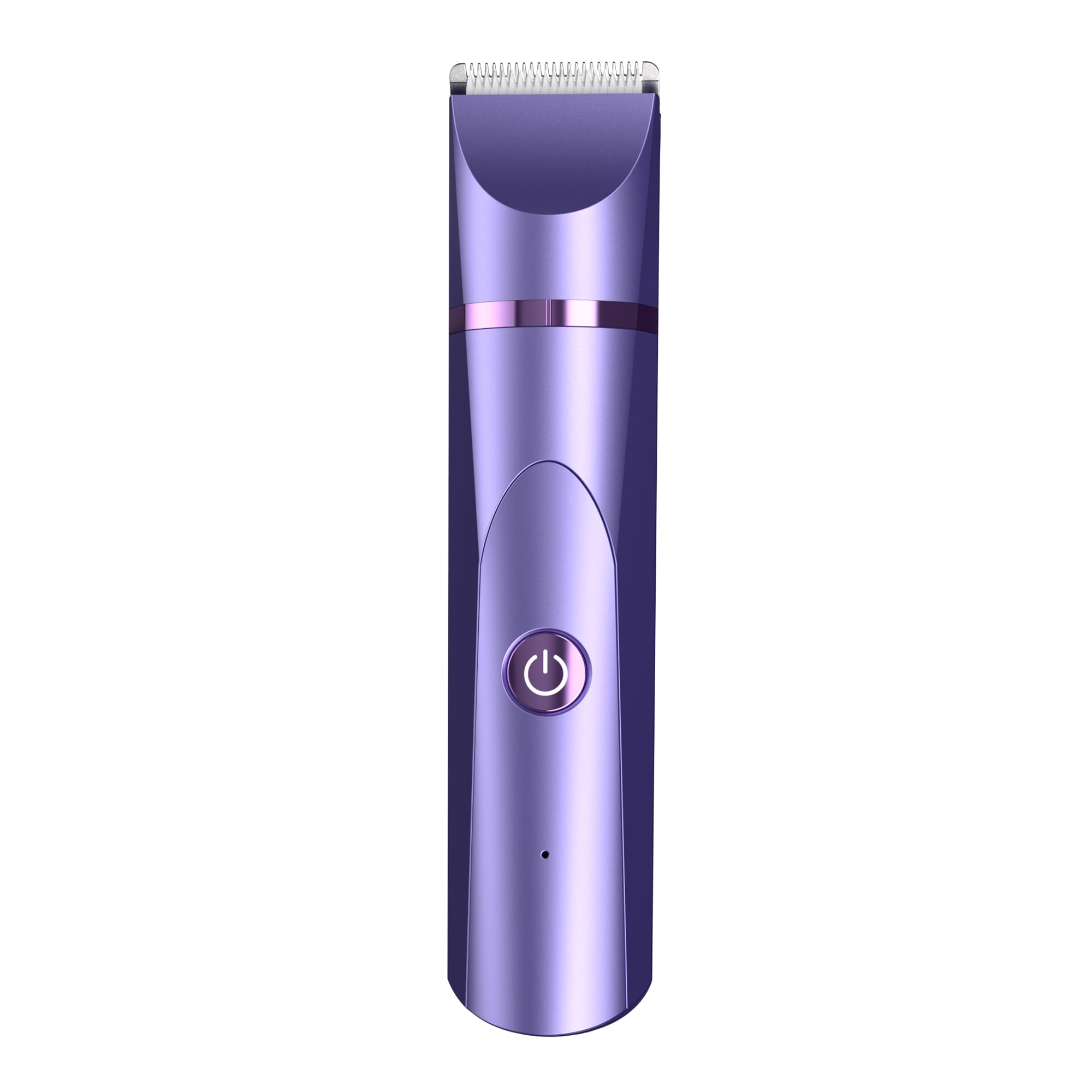 OLOV Electric Body Hair Trimmer - Groin Trimmer for Men - Bikini Trimmer Women - Wet/Dry Shaver Groomer, Replaceable Ceramic Blade Heads, Waterproof Hygiene Razor, Bright Purple