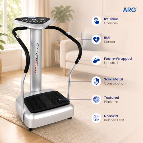 Image of ARG AROGYA Crazy fit Massager Vibration Platform Machine | Full Body Vibration Exercise & Massage Platform | Adjustable 1-99 Speed Levels for Home & Gym Workout Machine