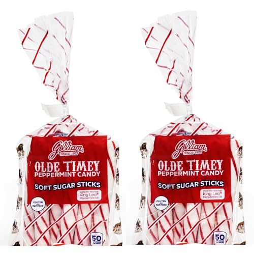 Gilliam Peppermint Sticks - Pack of 2-5 oz Bags - Classic Tasty Treats That Generations Have Loved - Perfect for Sharing with Friends and Family - image 1