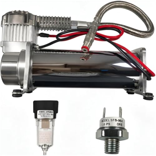 Compressor De Ar Portatil Suspensao Carro 444c 200psi (Cinza)