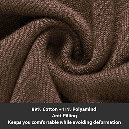 LTIFONE Sweaters for Men, Mens V Neck Sweater Slim Fit Comfortably Knitted Long Sleeve Casual Business Pullover Dress Sweater4