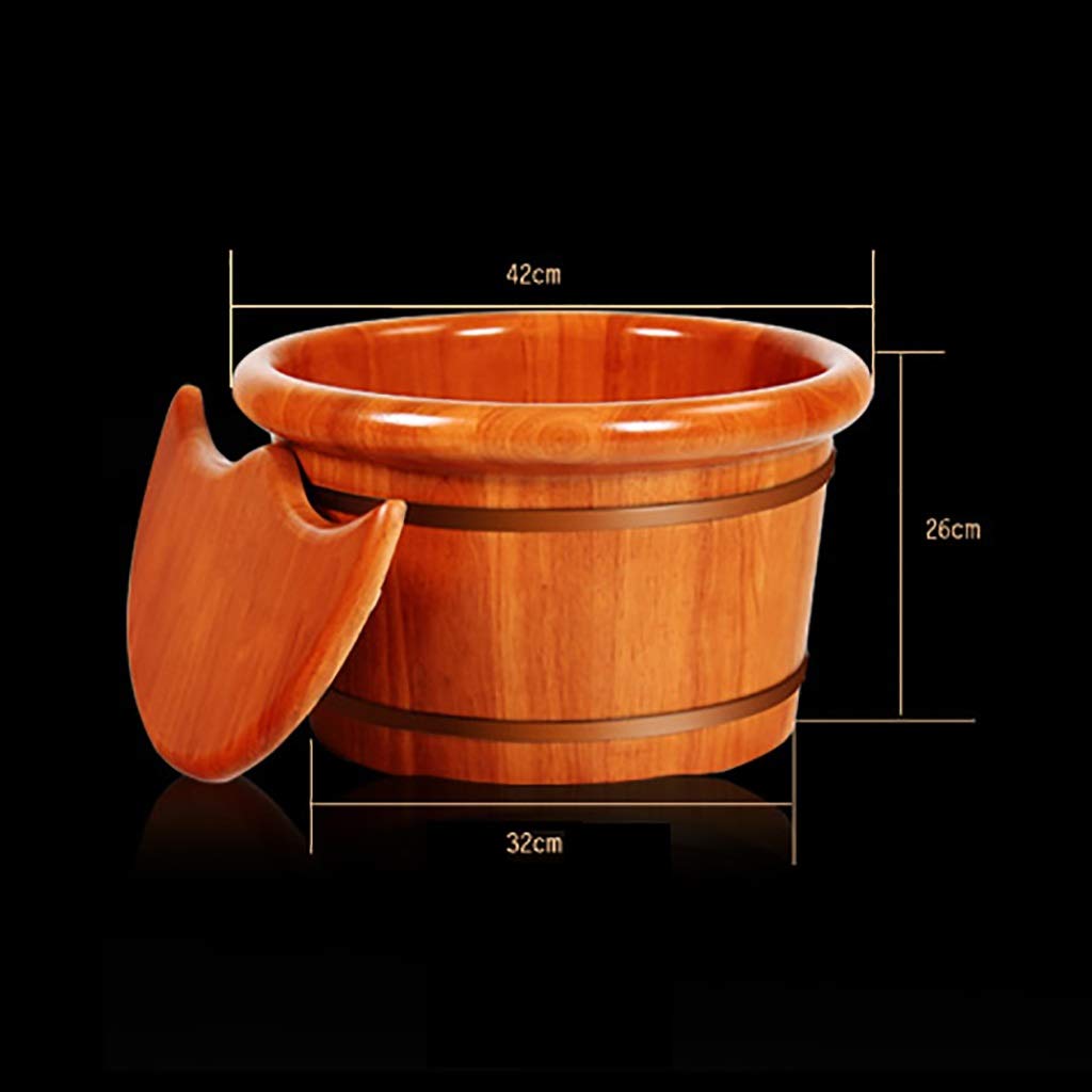 Secchio per Pediluvio,Accessori per Sauna Secchio per Sauna Secchio per Acqua,Vasche per Pediluvio in Legno Fatte A Mano,Barile Rilassante per I Piedi Anniversario Comfortable Anniversary