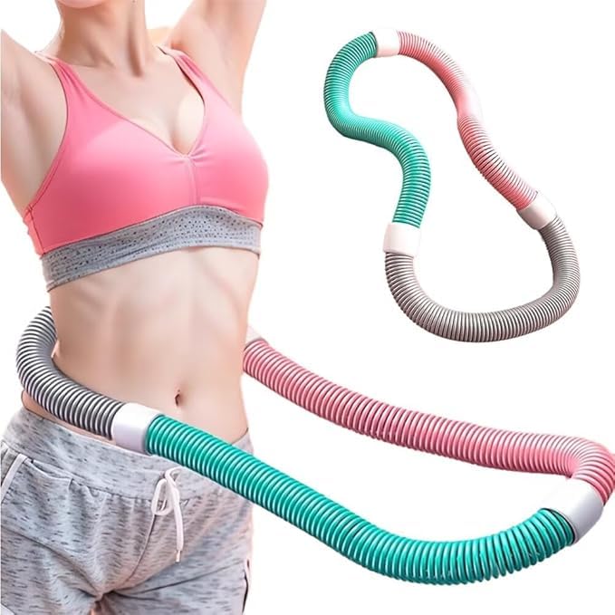 NidoDegato フラフープ ソフトフラフープ 静音式 縁取りデザイン 肌を挟まない スプリングフラフープ PVC ソフトスプリング ポータブル 重み付け 多機能トレーニング 室内 屋外用 男女兼用