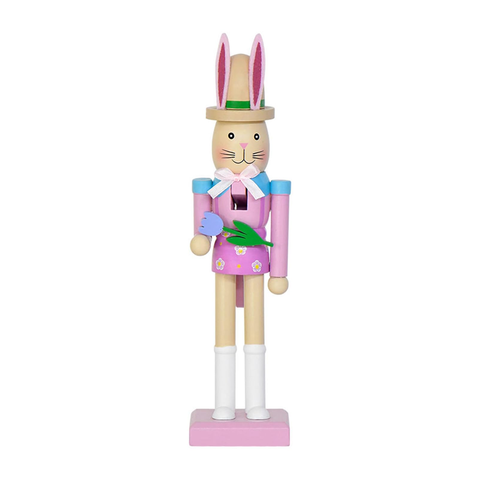Jazuaiao Wooden Hare Ornament for Easter Celebration and Party Decorations Wood Hare
