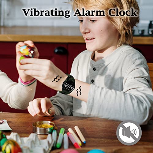 Image of Kids Watches for Girls Boys Digital Sport Watch with Step Counter Pedometer Vibration Alarm Clock, No App Waterproof Fitness Tracker Kids Watch Boys Girls Teens Students Ages 5-16