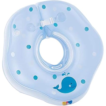 Amazon ケイ ララ ベビー浮き輪 赤ちゃん 浮き輪 お風呂 Mサイズ ブルー フロート 首浮き輪 Y4 ベビー浮き輪 おもちゃ