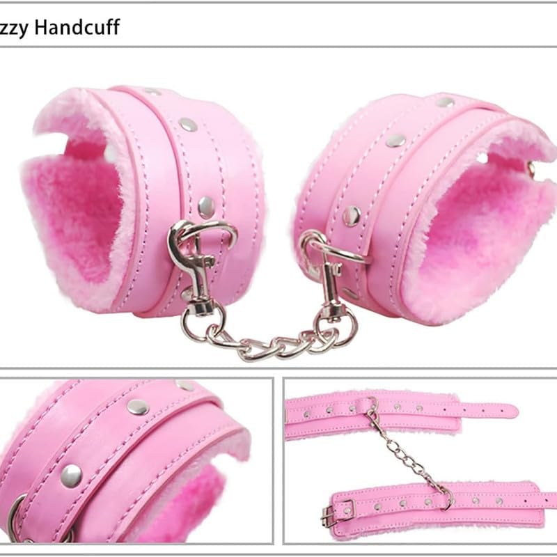 Novelty 12 Piece Leather Multi-Purpose Pilates Training Set (Pink), Indoor Hip and Wrist Sports Fun Dice Accessories, Couple Gift