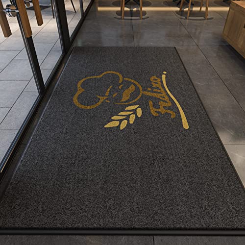 MAOVOT Custom Commercial Grade Personalized Area Rugs Door Mat with Rubber Backing Shoes Scraper Entrance Rug for Lobbies and Indoor Outdoor 2' x 3'
