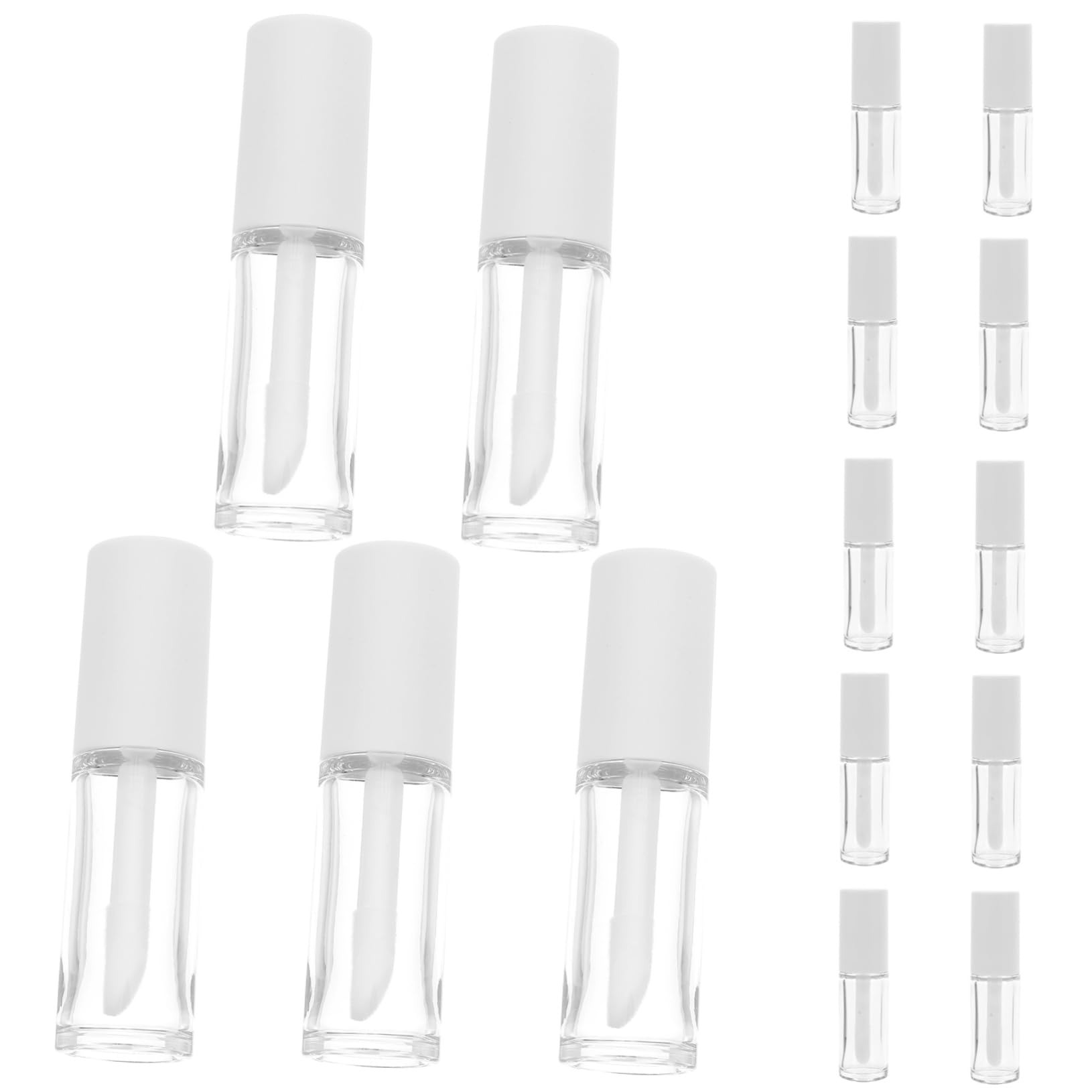 15 Pezzi Tubetti Lucidalabbra 10ml Petg con Applicatori | Bianco, Chiusura Ermetica e Riutilizzabile, Formato Portatile per Shopping All'aperto e Feste