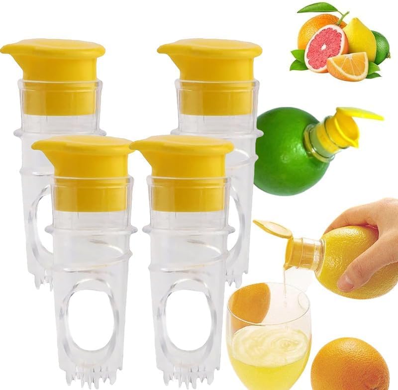 Lemon Mini Squeezer Multifunctional Manual Fruit Juicer Handy Citrus Squeezer for Lemon & Orange Juicer (4pcs)