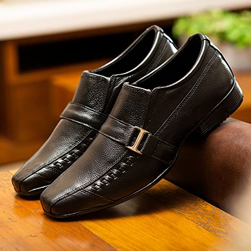 Sapatos Social Masculino Em Couro Fivela SV Preto 44