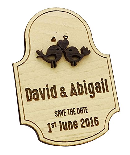 Save The Date Magnets Bois Gravé Aimant 40 Invitation Mariage
