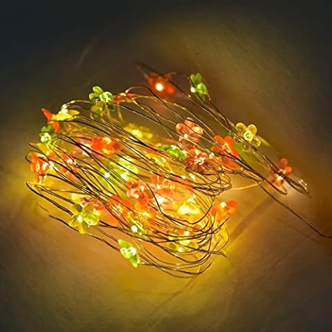 Fairy Lights 40 LED 6M Flower String Lights for Christmas Halloween Party Home Bedroom Decoration Warm White Cover