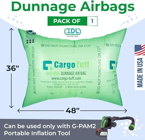 Image of IDL Packaging 36 inch x 48 inch Dunnage Airbags, Woven Polypropylene, Level 1 (Pallet of 700) - Fill the Void in Trucks and Intermodal Shipments, Reusable Cargo Securing Solution for Container Stuffing