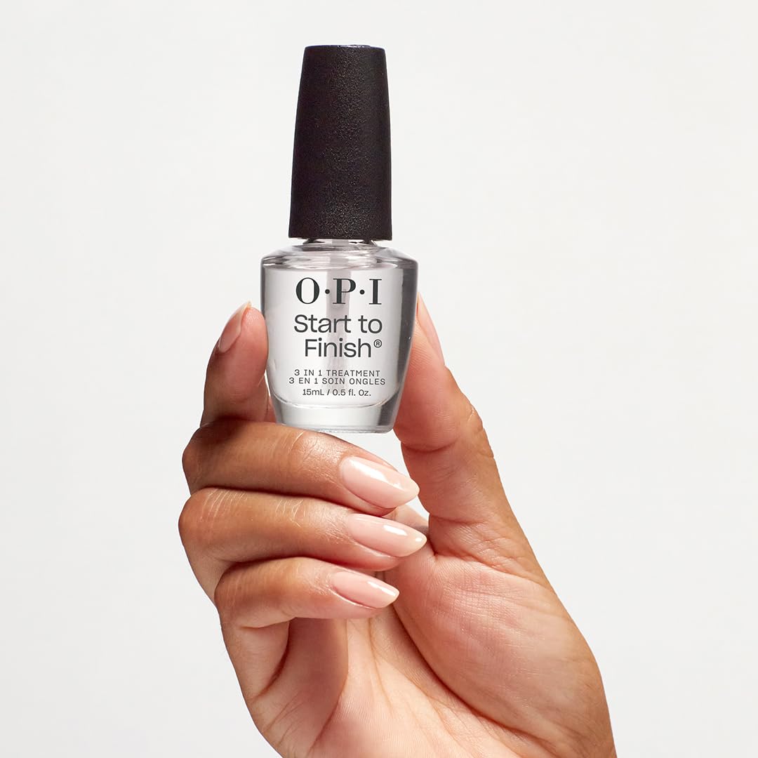 OPI Start to Finish 3-en-1 - Vernis à ongles Base Coat, Top Coat & Durcisseur - 15ml