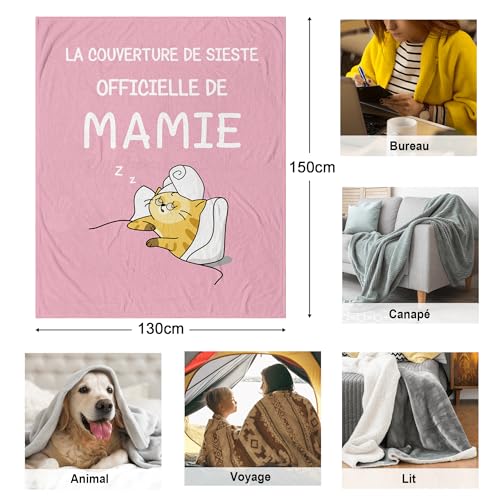 Couverture Grand Mere 130x150 Douceur Premium pour Anniversaire - 8