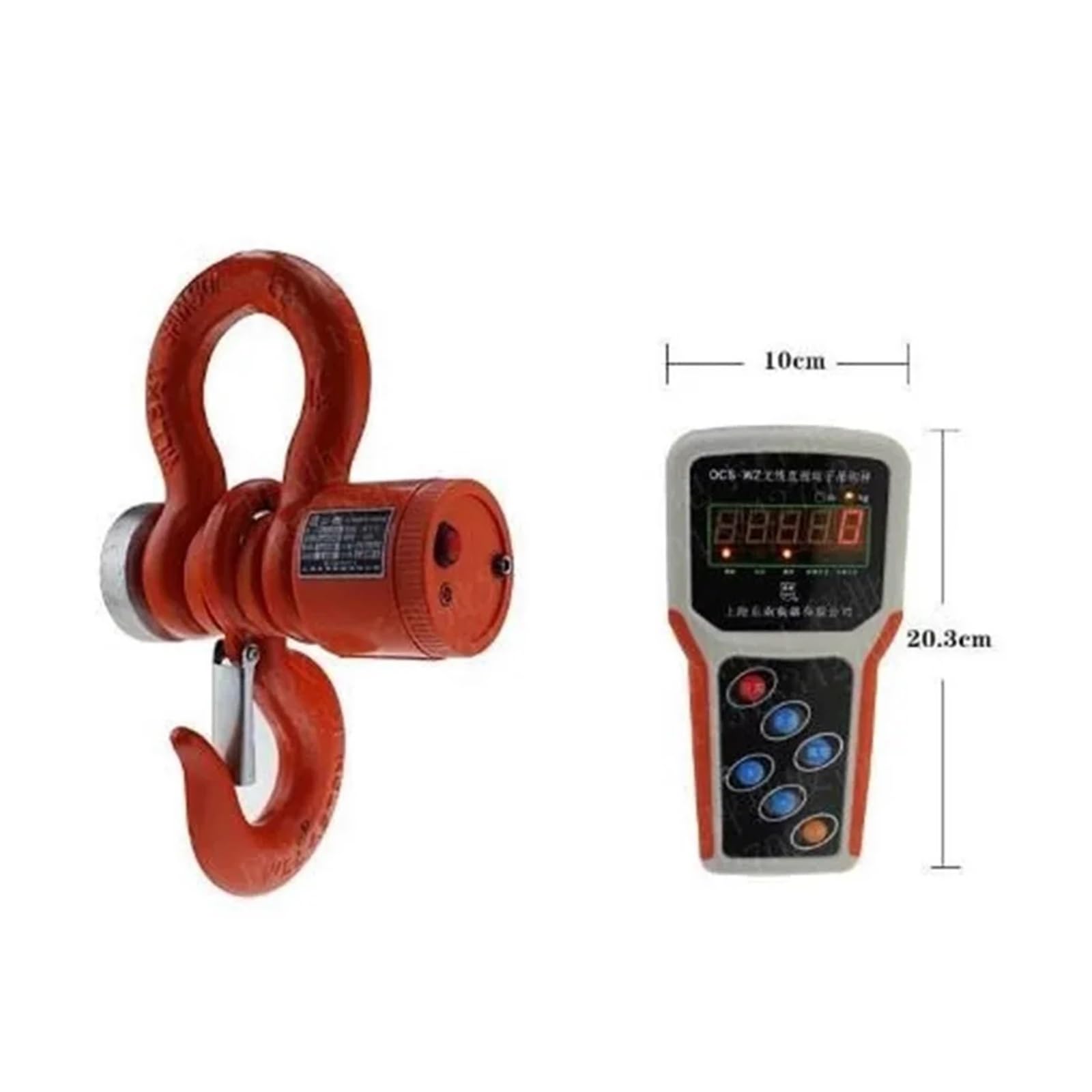 10 Ton (22046 Lbs) Wireless Digital Crane Scale - 492 Ft Remote, High Precision Hanging Weighing Scale
