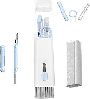 مجموعة ادوات محمولة متعددة الاستخدامات 7 في 1 لتنظيم الاجهزة الالكترونية من كيبورد وكمبيوتر وموبايل ولاب توب وسماعة اذن (لون ازرق)