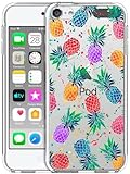 GlamCase for iPod Touch 7th / 6th / 5th Generation Case Clear - Pineapple Watercolored Printed Slim Fit Flexible Clear Transparent Shockproof Designer Back Case/Cover for iPod Touch 7/6 / 5