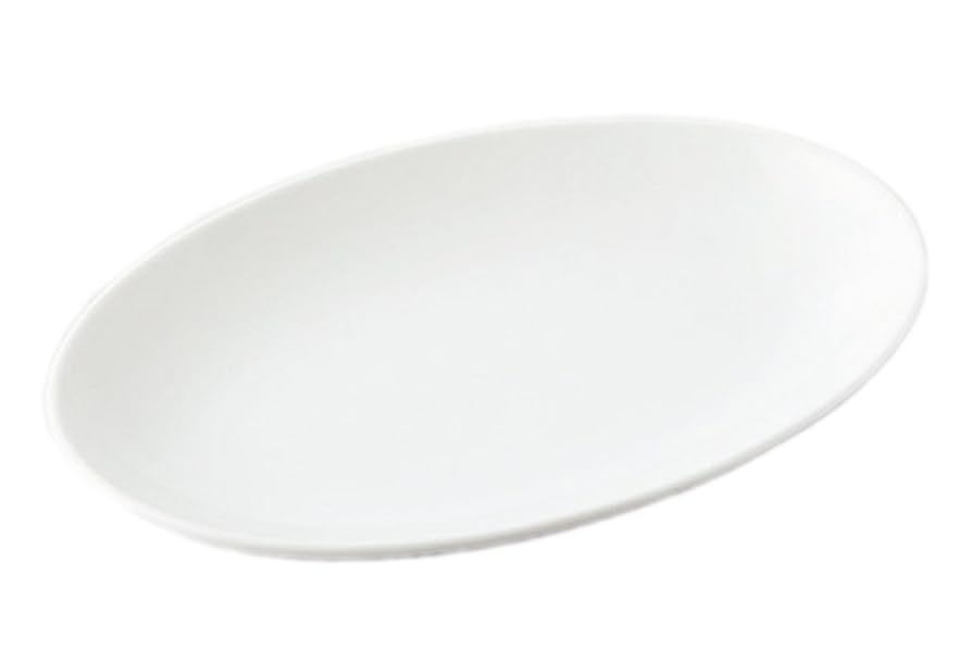 Amazon.co.jp: 小田陶器 オバール(oval) 21cm楕円中皿 白