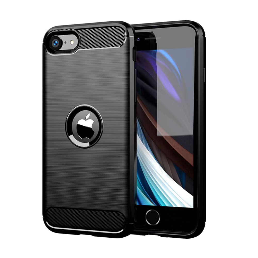 Soft TPU Case Shockproof case for 5G iPhone SE 2022 case and iPhone SE 2020 case cover - Black
