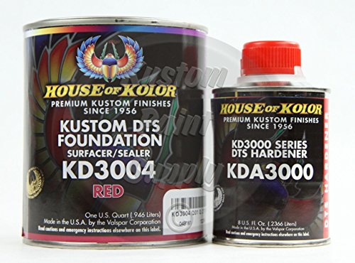 Red Epoxy Primer Kit, 1 Quart with 1/2 Pint Activator House of Kolor