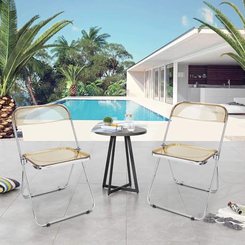 Chaise pliante peu encombrante couleur ambre pour optimiser les petits espaces - 8
