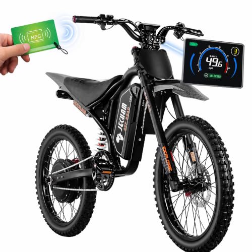 Image of Electric Dirt Bike for Adults 4700W Motor, 50 MPH, 60V Removable Battery, Full Suspension, Hydraulic Brakes, Off-Road All-Terrain Ebike