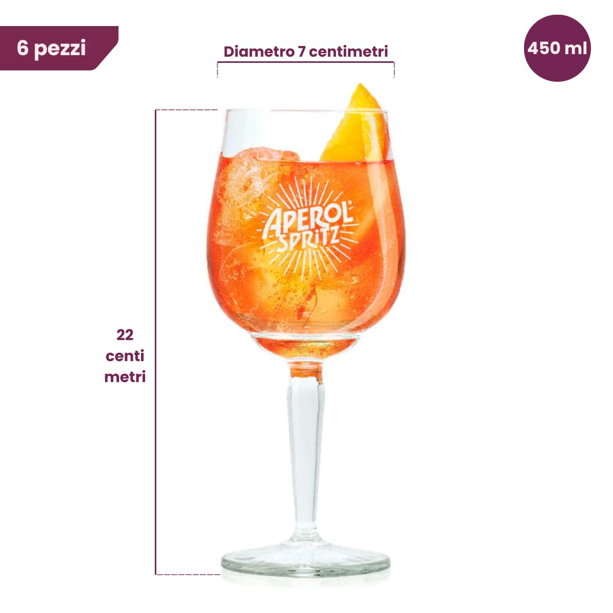 Aperol Spritz Vasetti 450 ml - 6 pezzi