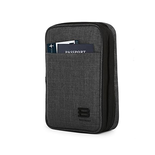 bagsmart Elektronik Tasche, Doppelte Schichte Elektronische Tasche Reise für iPad Mini, Kabel, Ladegerät,Adapter… – Bild 6