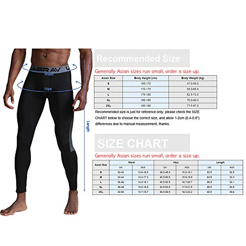 Ajcoflt Calças de compressão masculina respirável elástica de secagem rápida collants de treino espo