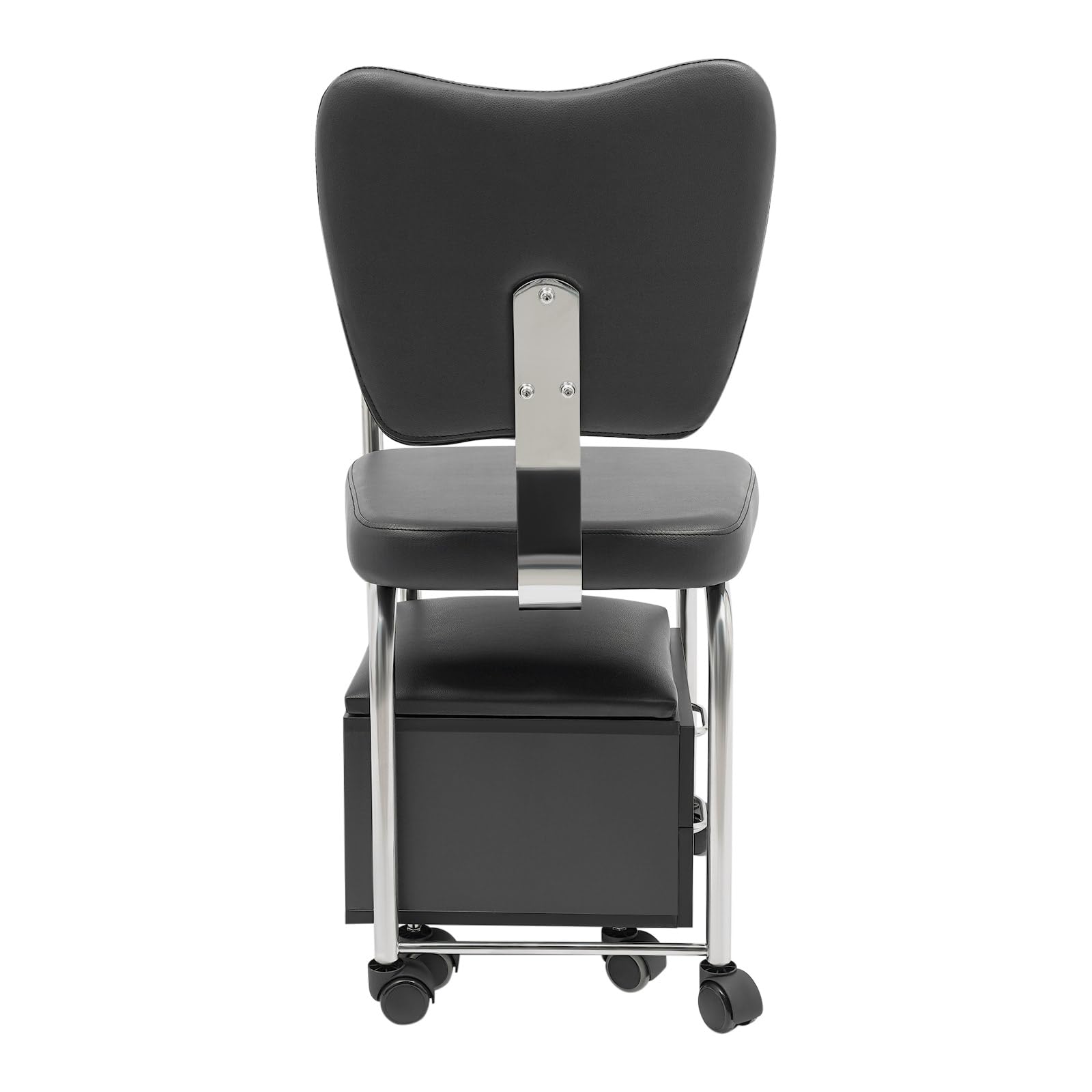 Taburete giratorio de manicura, reposapiés ajustable y soporte para manos, silla de pedicura móvil con ruedas, cómodo respaldo de esponja, taburete de masaje para spa de belleza