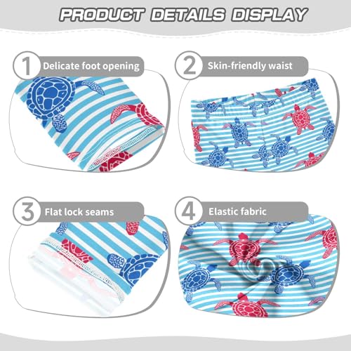 Girls Leggings Size 4T Striped Turtle Soft Stretchy Pants Breathable Girl Clothes for Workout School3