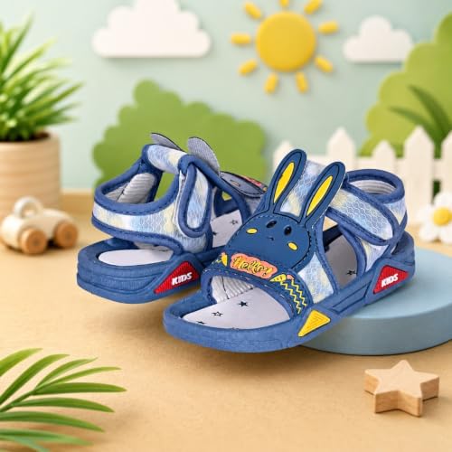 Image of Kids Sports Sandals Lightweight Breathable Anti Slip Comfortable Velcro Footwear for Boys and Girls