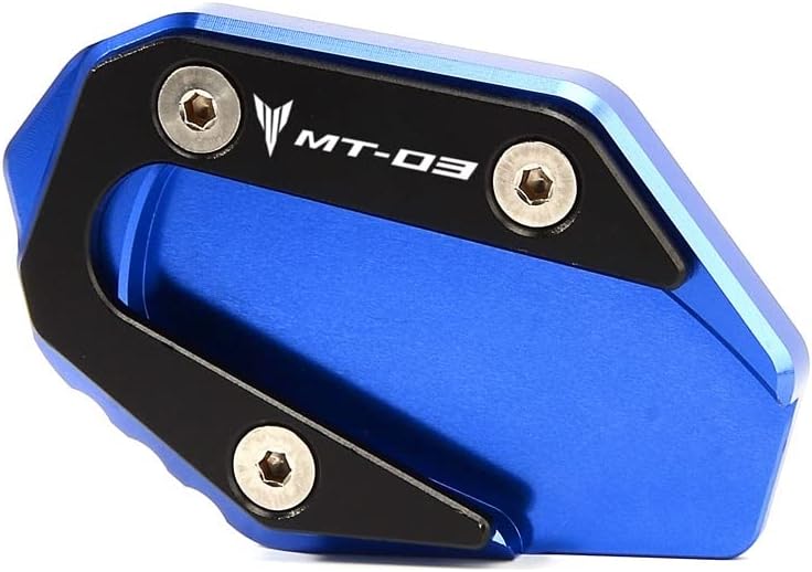 Miniatura 6 de KAnduo M para Yamaha R3 YZF-R3 2017-2020 MT-03 MT-25 MT03 MT25 Kickstand de aluminio para motocicleta Soporte lateral Ampliadora Almohadilla Y