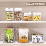 Vtopmart 8 Pack Food Storage Organizer Bins, Clear Plastic Bins for Pantry, Kitchen, Fridge, Cabinet Organization and Storage, 4 Compartment Holder for Packets, Snacks, Pouches, Spice Packets - Image 4