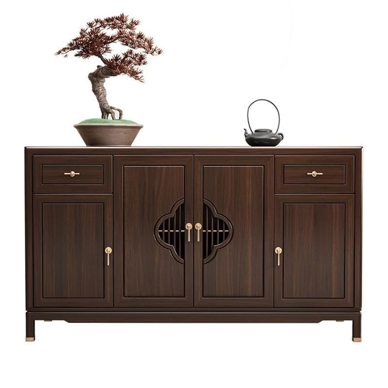 Küchenvorratsschrank Holz-Sideboard im chinesischen Stil, Wohnzimmer, Foyer, Eingangsschrank, Lagerschrank, Restaurant-Sideboard, multifunktionaler Lagerschrank Buffetschrank Mit Stauraum(130*40*90cm)