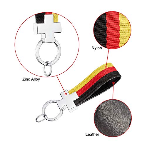 TOMALL Germany Flag Stripe Portachiavi Anello