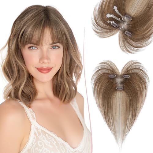 SEGO Hair Toppers for Women Real Human Hair with Wispy