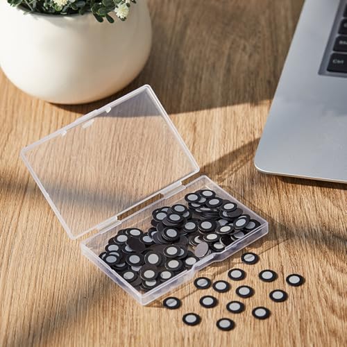 Image of Kingdder 500 Pcs 3D Magnetic Tracking Dot for Scanner Scanning Reference Point Marker Diffuse Reflection Positioning Targets for 3D Scanning (Inner 6.0 mm Outer 10 mm)