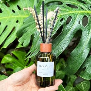 Reed diffuser sets with sticks and real dried flowers 67oz 200ml lemon sage long lasting fragrance natural design perfect for home bathroom shelf decor ideal gift  urban country home decor