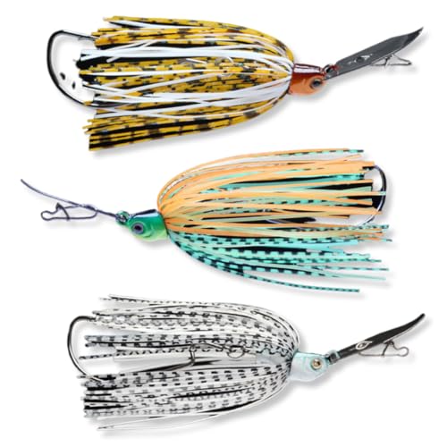 Set versatile: Set di 3 spinnerbait in colori assortiti, ciascuno del peso di 12g. Adatti per la pesca di bass, persici, lucci e pesci testa di serpente. Un accessorio indispensabile per gli appassionati di spinning mare e pesca con esche artificiali