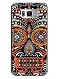 Inspired Cases - Compatible with Galaxy S8 Case - 3D Textured Protective Phone Case for Samsung Galaxy S8 - Ornate Sugar Skull - Fall Colors