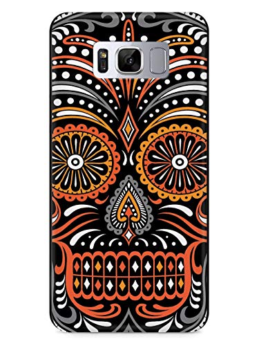 Inspired Cases - Compatible with Galaxy S8 Case - 3D Textured Protective Phone Case for Samsung Galaxy S8 - Ornate Sugar Skull - Fall Colors