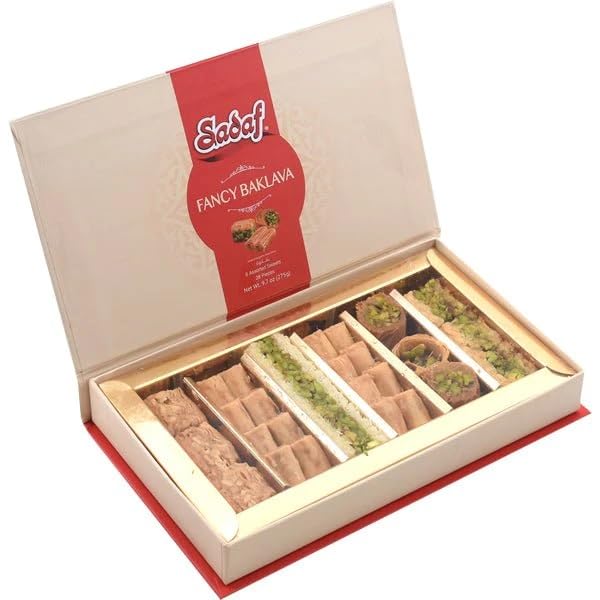 Miniatura 3 de Sadaf Fancy Baklava - Pastelería dulce de Baklava - Bocadillo sabroso - Delicia del Medio Oriente - Caja de regalo Baklava - Kosher - 6 dulces