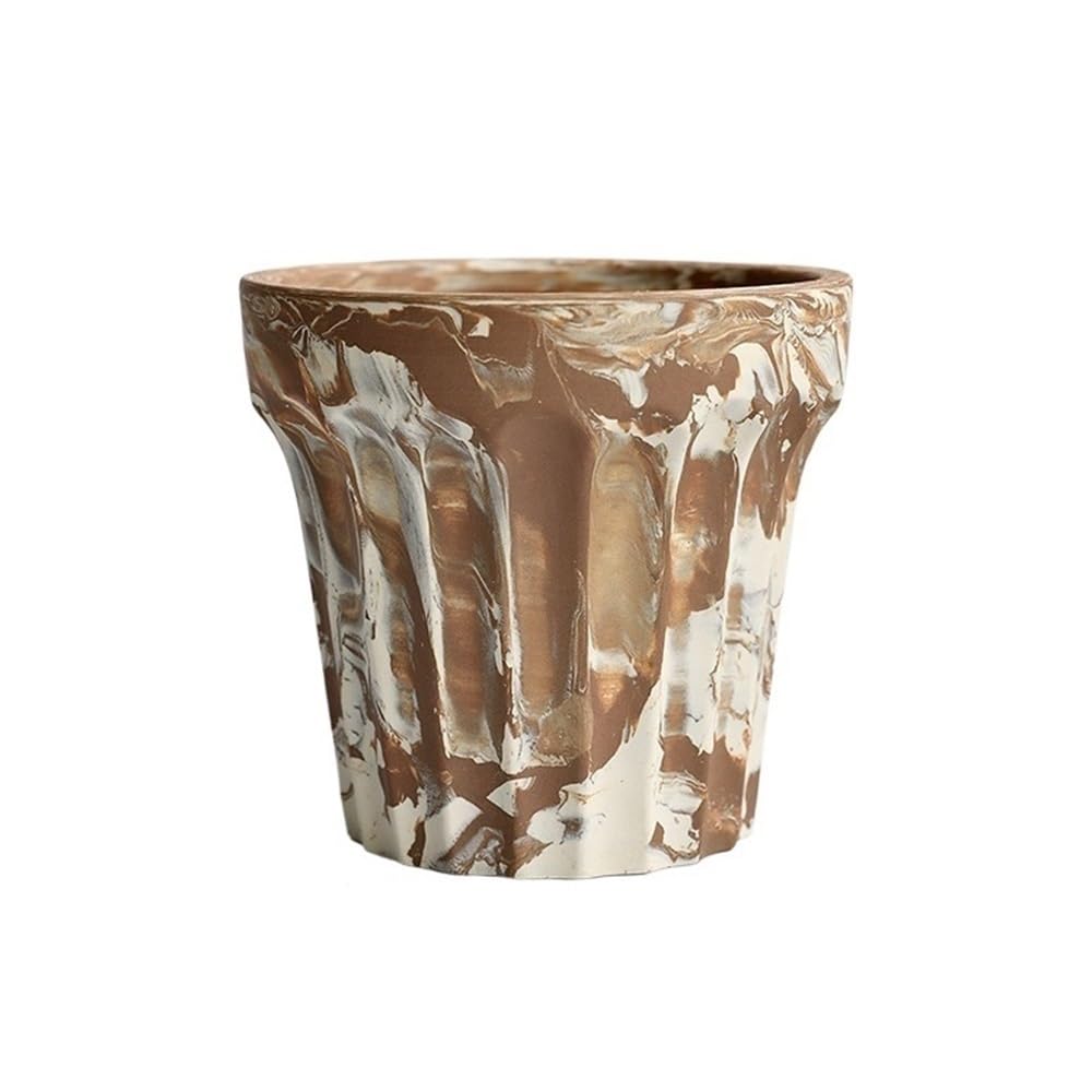 Z4T8M2K6G5 Indoor Plant Pots Unique Ceramic Flowerpot with Breathable Marble Pattern and Unglazed Green Plant Pot Garden Planters