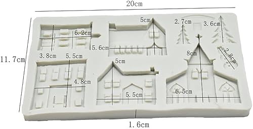 Miniatura 2 de Molde de silicona para tartas de Feliz Navidad, árbol de Navidad, fondant, pastelería, molde para hornear, herramientas de decoración
