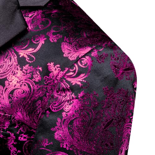 Image of Barry. Wang Men's Sport Coats & Blazers Flower Suit Jacket 1 Button Paisley Tuxedo Mardi Gras Carnival Parade Gift