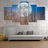 Mural 5 Piezas Pintura en Lienzo,5 Piezas Cuadros En Lienzos Canasta de frutas Modular Moderna 5 Piezas,mural pared salon 3d,decorativo pared,Listo para Colgar,creative gift xxl 100x55cm