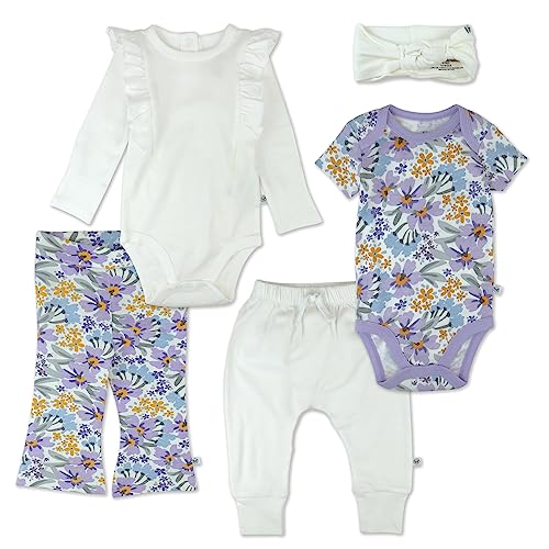 Image of HonestBaby Multipack Gift Bundle Sets Mix Match Outfits 100% Organic Cotton for Newborn Infant Baby Boys, Girls, Unisex